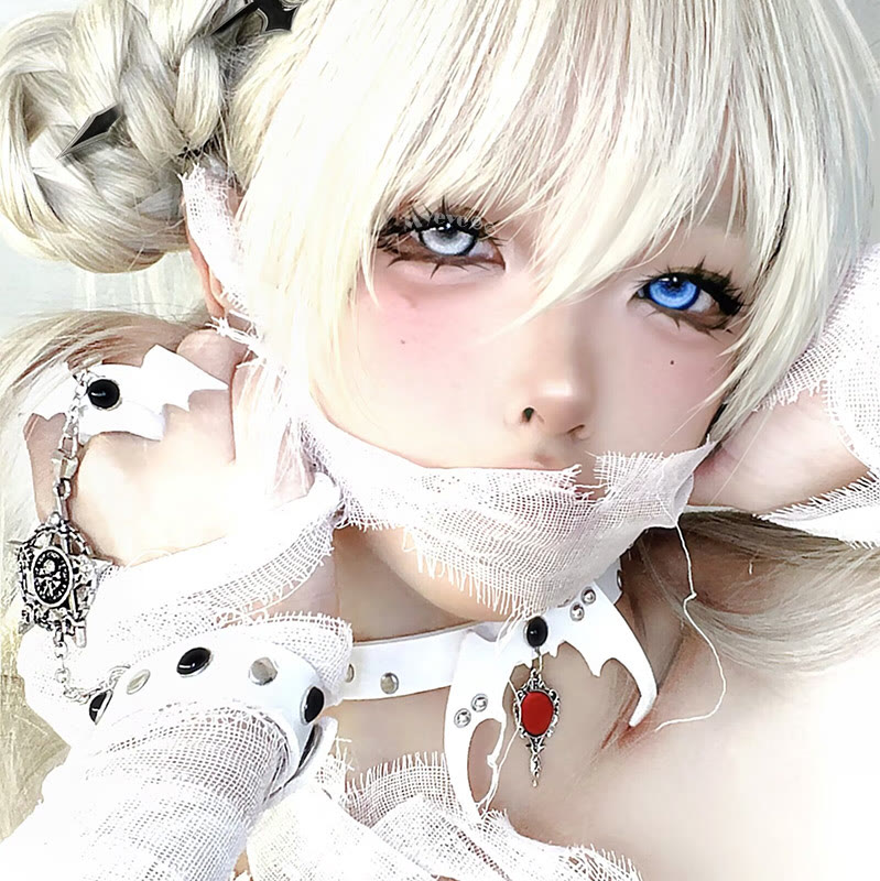 MYEYEBB Cyber Grey Prescription Cosplay Colored Contact Lenses - image 10