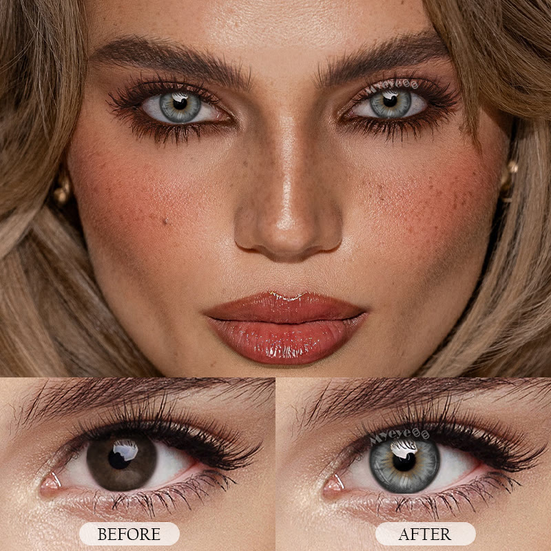 MYEYEBB Tiny Iris Grey Large Pupil Prescription Colored Contact Lenses - image 3