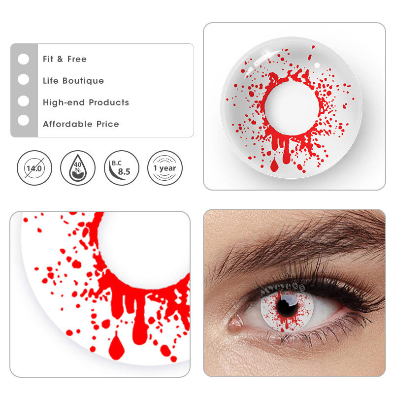 MYEYEBB Trauma White Prescription Cosplay Colored Contact Lenses - image 11