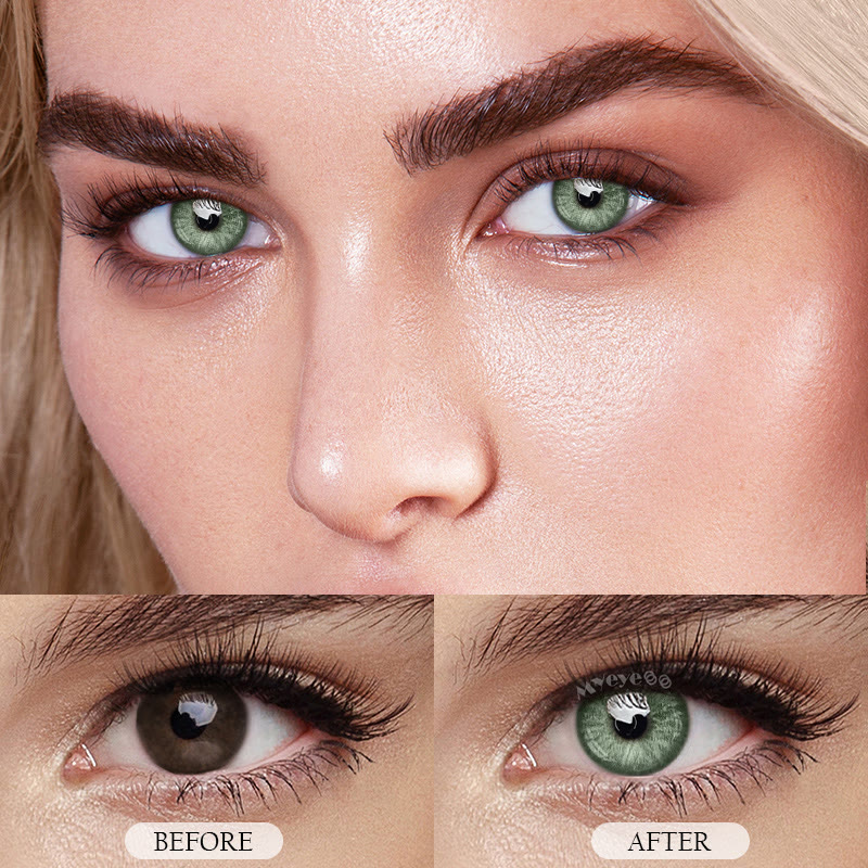 MYEYEBB Rime Green Prescription Colored Contact Lenses - image 5