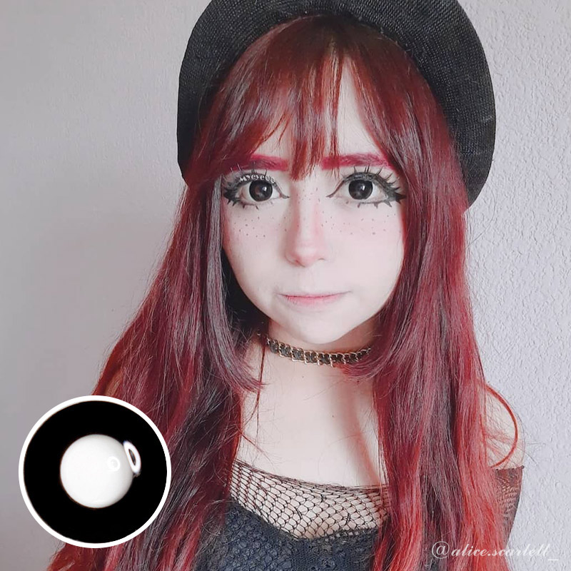 MYEYEBB Black Block Prescription Cosplay Colored Contact Lenses - image 13