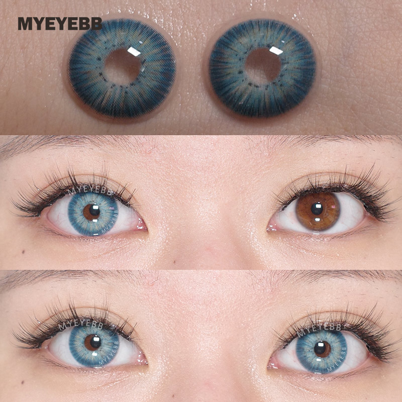 MYEYEBB New York III Blue Prescription Colored Contact Lenses - image 6