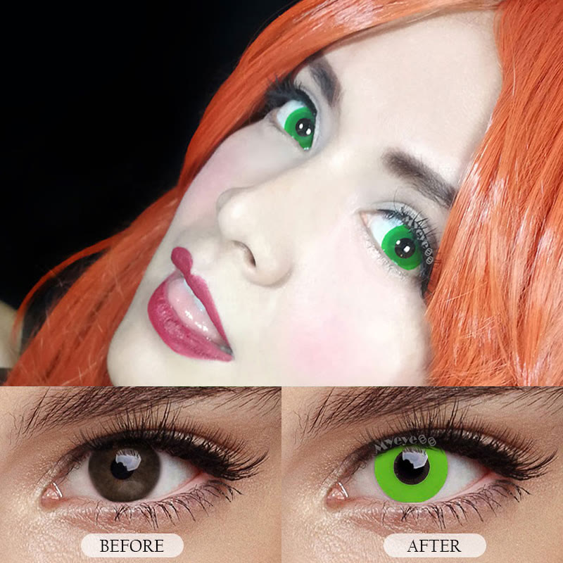 MYEYEBB Light Green Block Cosplay Colored Contact Lenses - image 5
