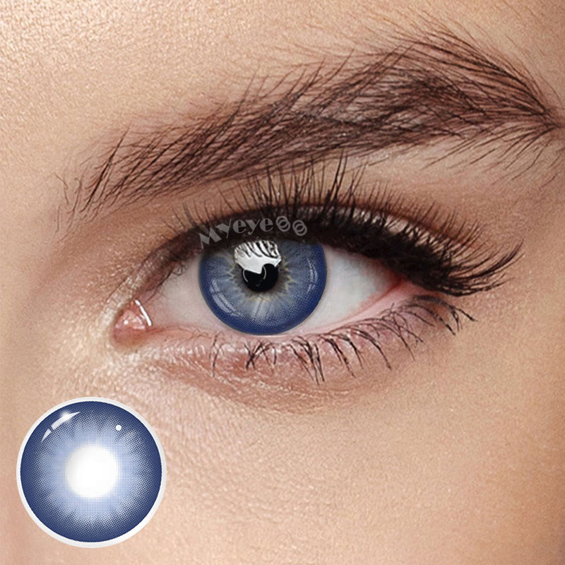 MYEYEBB Dolly Blue Prescription Colored Contact Lenses - Dolly Blue - -8.00 - LM33_BU - image 1