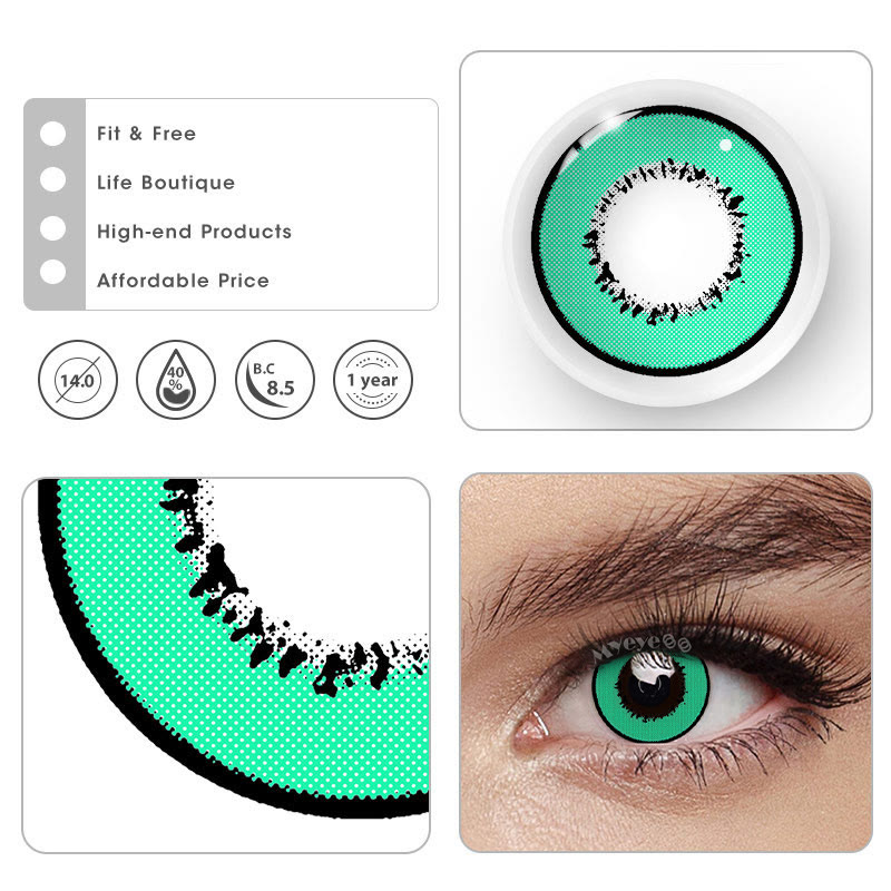 MYEYEBB Elements Green Prescription Cosplay Colored Contact Lenses  - image 7