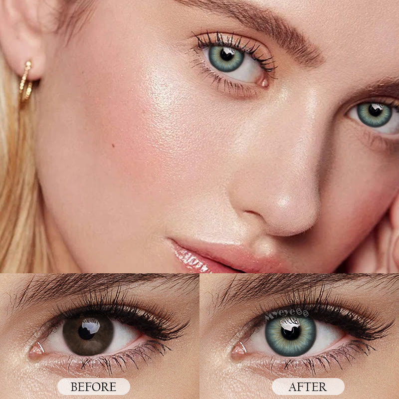 MYEYEBB Horizon Green Prescription Colored Contact Lenses - image 4
