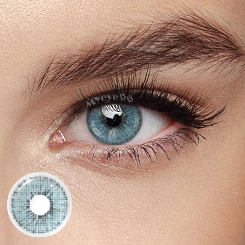 MYEYEBB Van Gogh Blue Prescription Colored Contact Lenses - Van Gogh Blue - -8.00 - LM35_BU - image 1