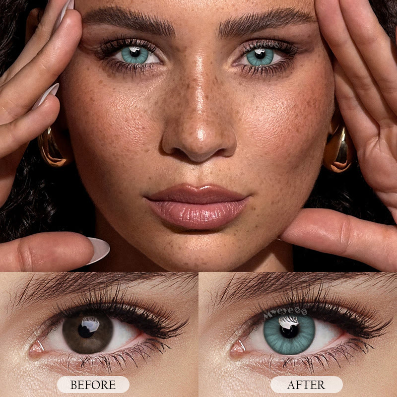 MYEYEBB Iceberg Green Prescription Colored Contact Lenses - image 4