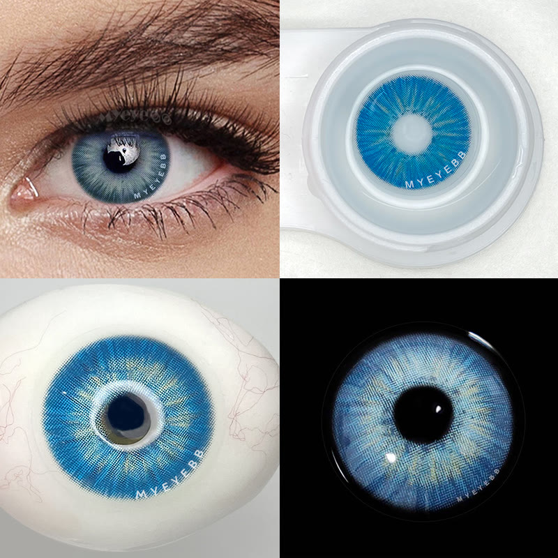 MYEYEBB New York III Blue Prescription Colored Contact Lenses - image 8