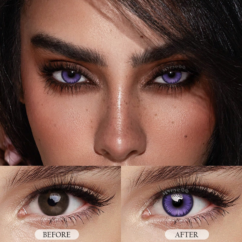 MYEYEBB Butterfly Petal Violet Prescrition Colored Contact Lenses丨6 Months - image 7