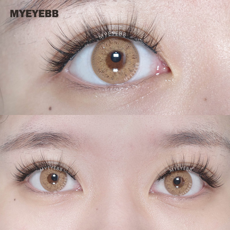 MYEYEBB Russian Girl Brown Prescription Colored Contact Lenses - image 4