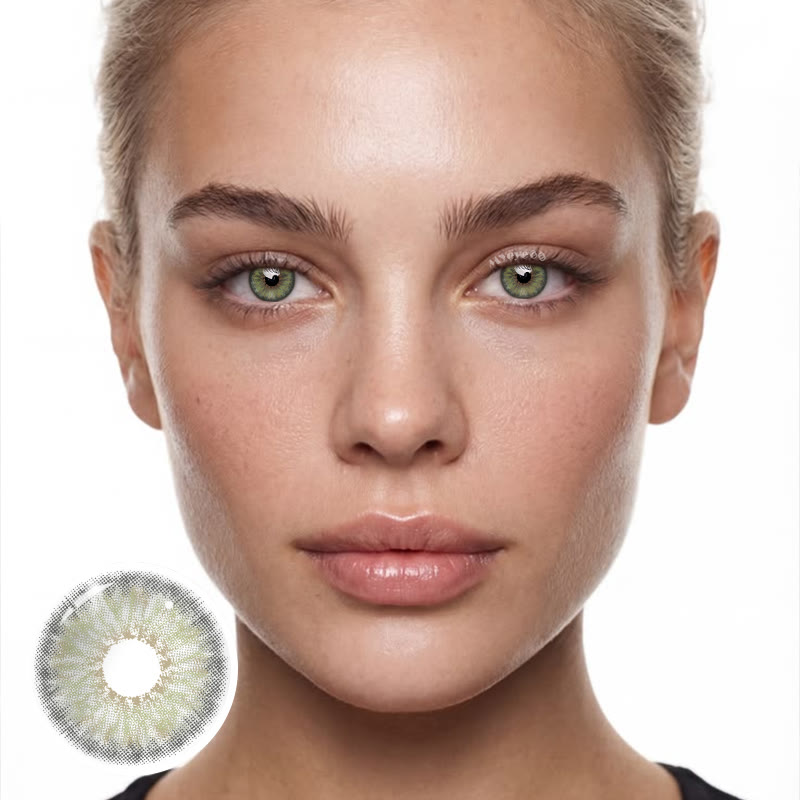 MYEYEBB Plus Petite Iris Grey Green Prescription Colored Contact Lenses丨Monthly - image 5