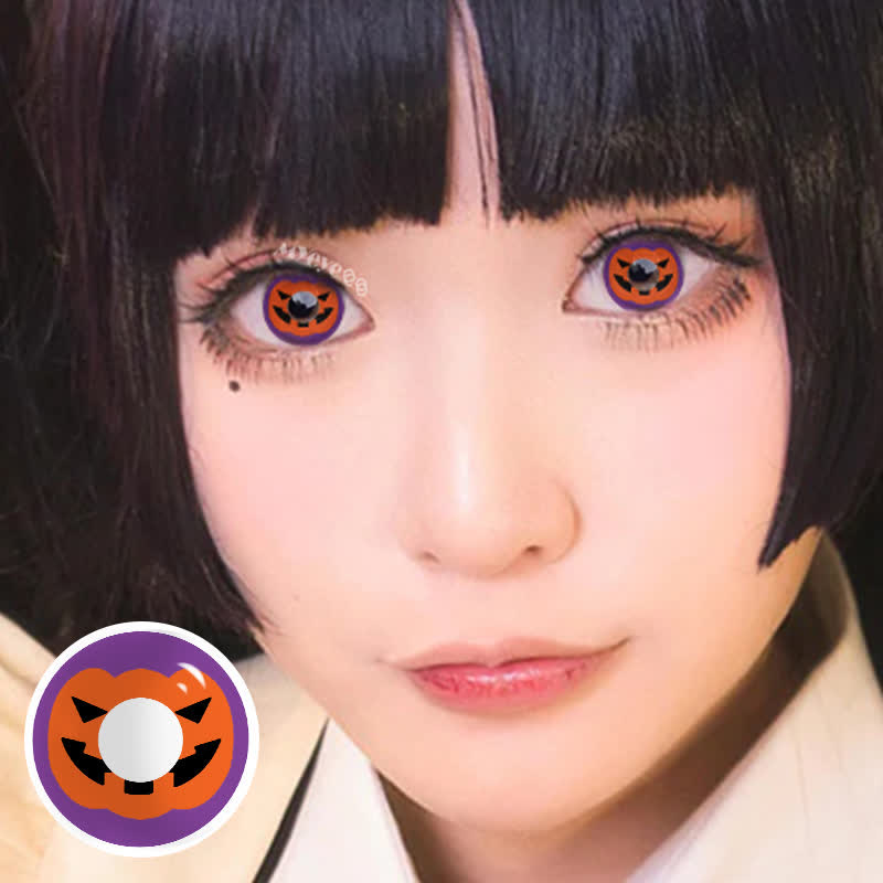MYEYEBB Pumpkin Prescription Cosplay Colored Contact Lenses  - image 2