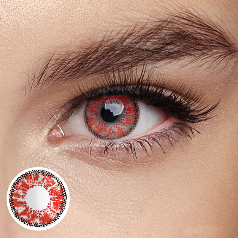 MYEYEBB Magic Hour II Vika Ruby Prescription Colored Contact Lenses - Vika Ruby - -8.00 - FC41_RDBN - image 1