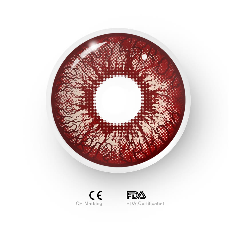MYEYEBB Blood Pact Red Cosplay Colored Contact Lenses - image 7