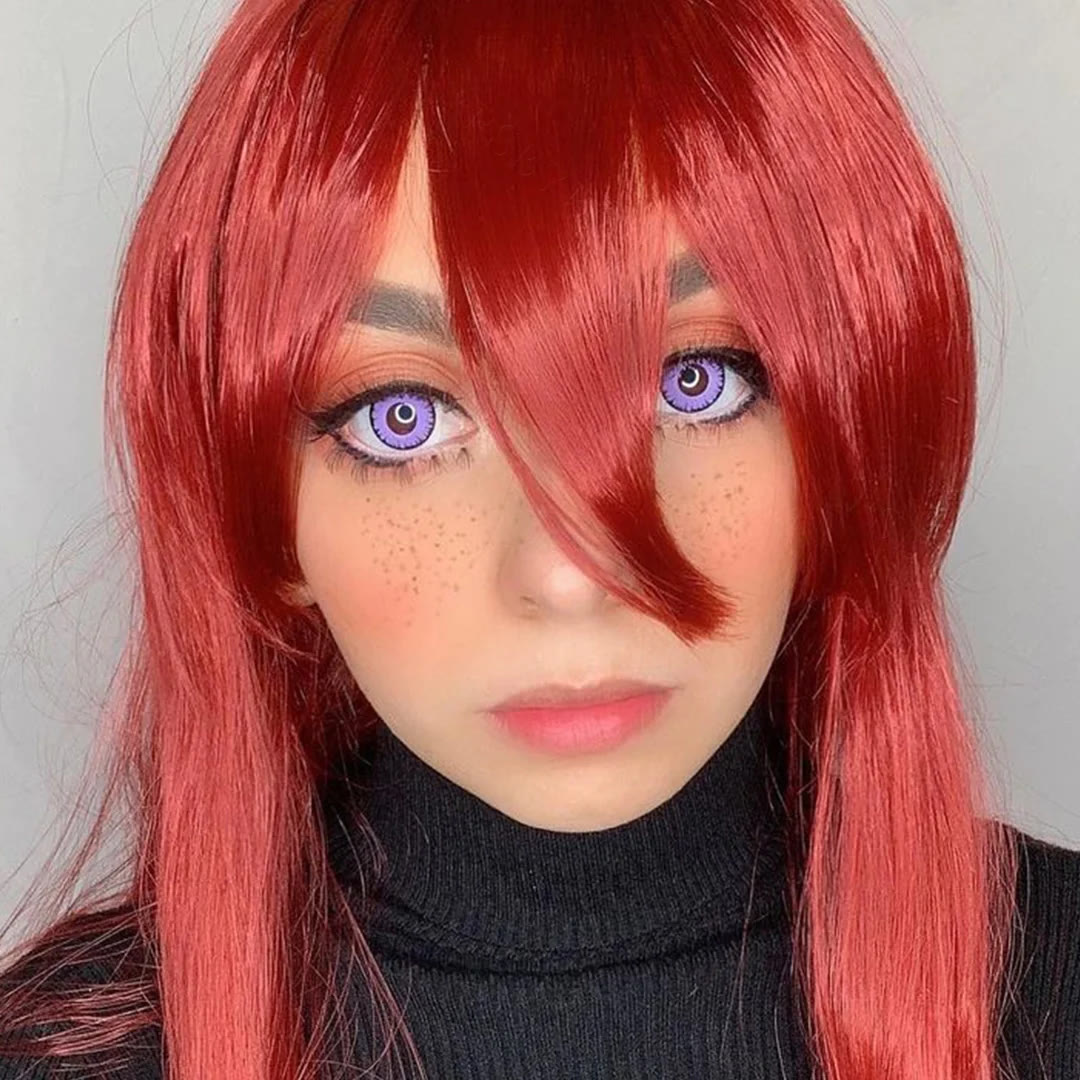MYEYEBB Miracle TimesII Purple Prescription Cosplay Colored Contact Lenses  - image 4