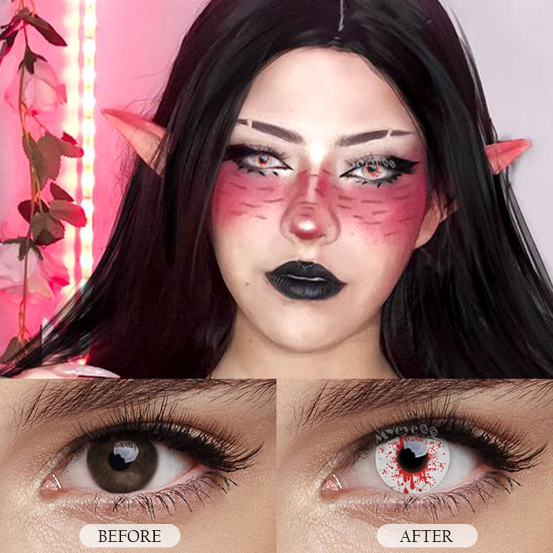 MYEYEBB Trauma White Prescription Cosplay Colored Contact Lenses - image 10