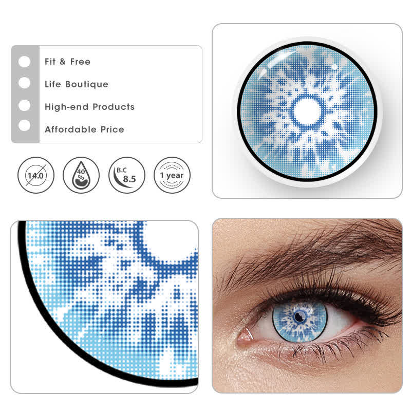 MYEYEBB Blind Genshin Impact Snow Cosplay Colored Contact Lenses  - image 8