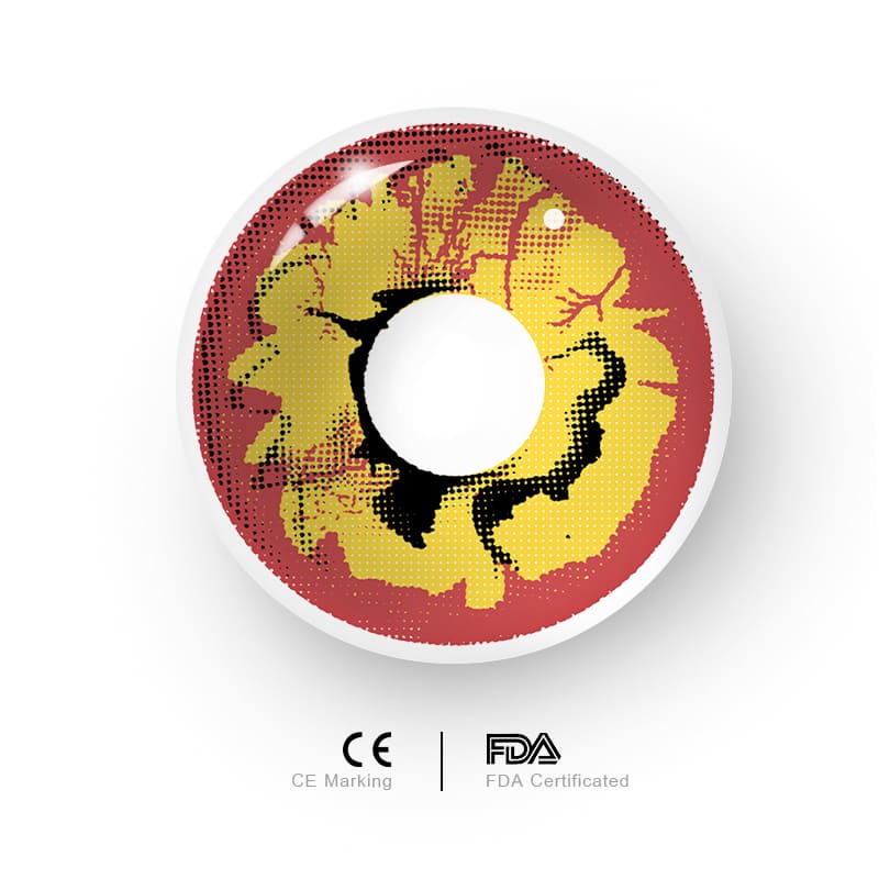 MYEYEBB Bloom Red Prescription Cosplay Colored Contact Lenses  - image 4