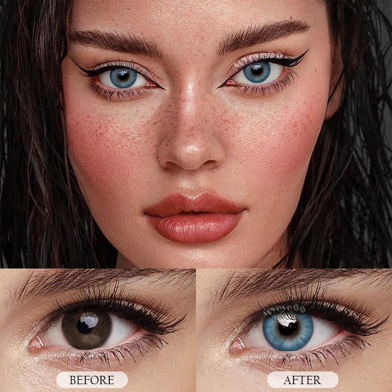 MYEYEBB Breeze Blue Prescription Colored Contact Lenses - image 3