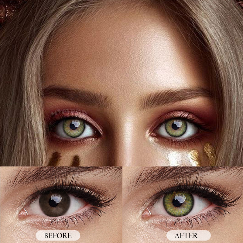 MYEYEBB Nowhere S37 Green Prescription Colored Contact Lenses - image 6