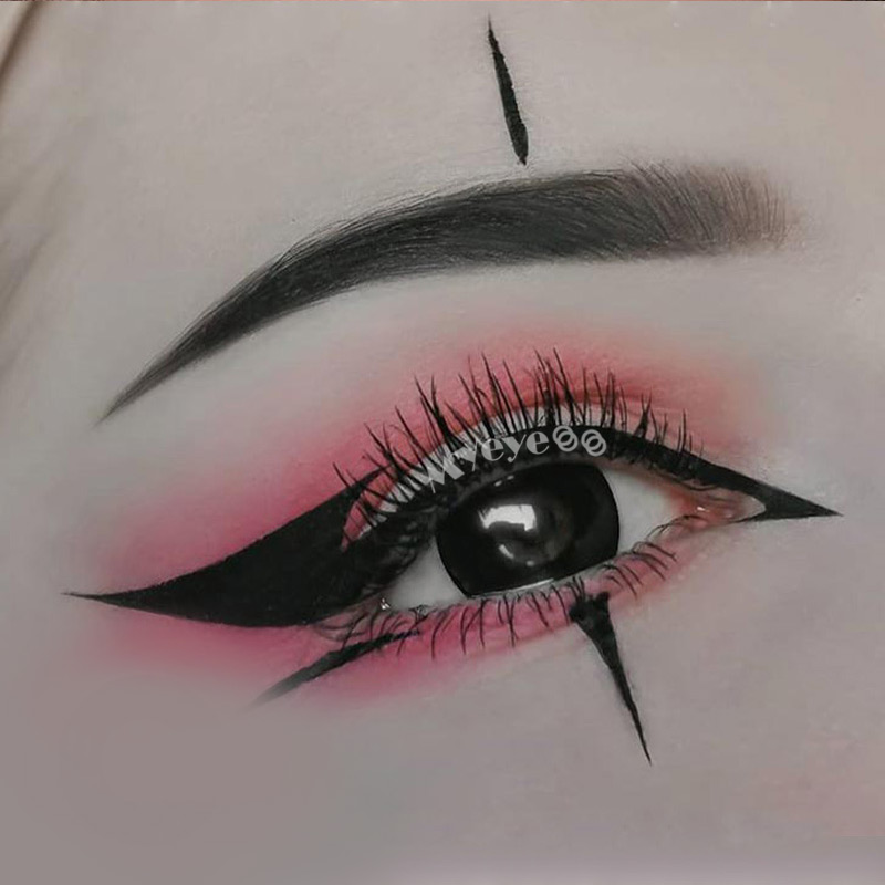 MYEYEBB Black Block Prescription Cosplay Colored Contact Lenses - image 17