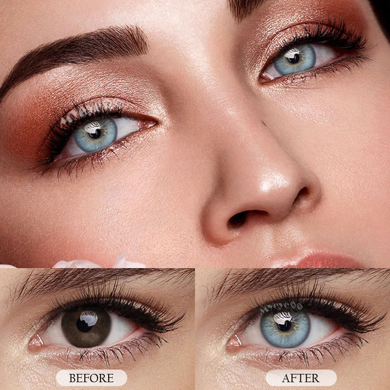 MYEYEBB Dream Bubble Blue Prescription Colored Contact Lenses - image 5
