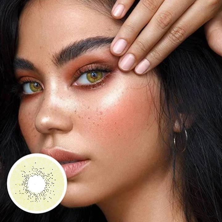 MYEYEBB Ocean Brown Green Prescription Colored Contact Lenses  - image 2