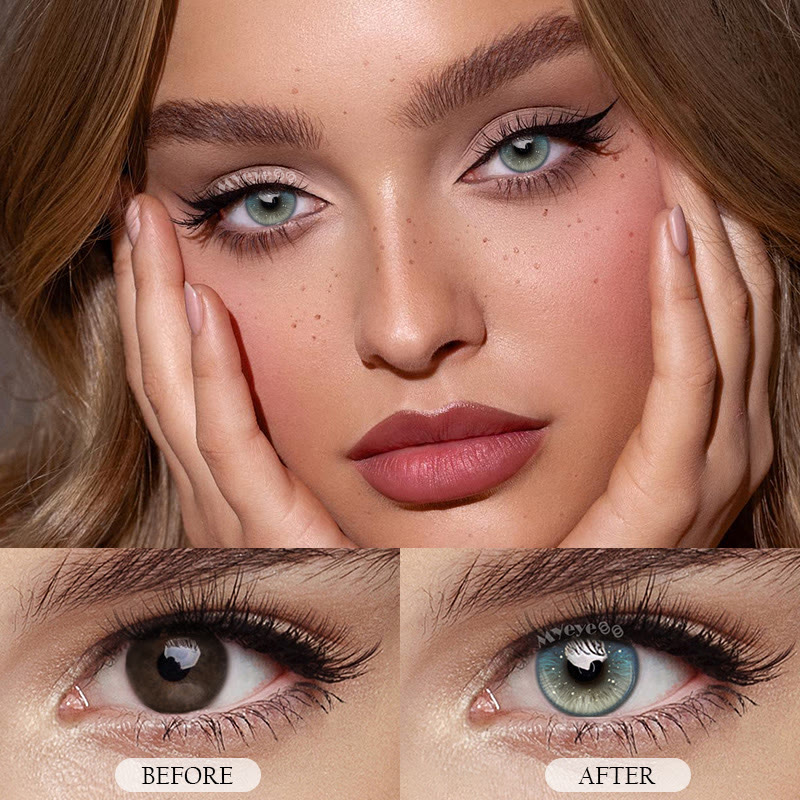 MYEYEBB Glint Blue Prescription Colored Contact Lenses - image 3