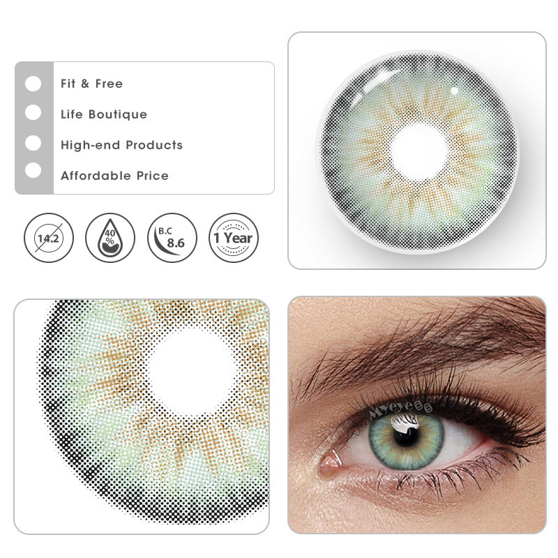 MYEYEBB Pro Halo Iris Green Colored Contact Lenses - image 7