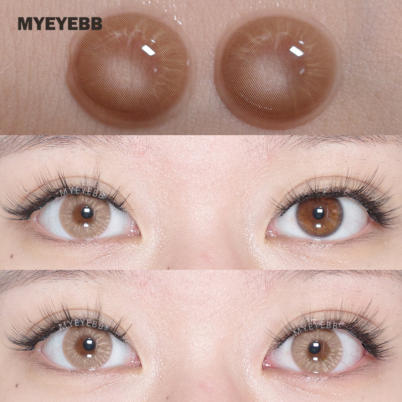 MYEYEBB Eros Brown Prescription Colored Contact Lenses - image 4