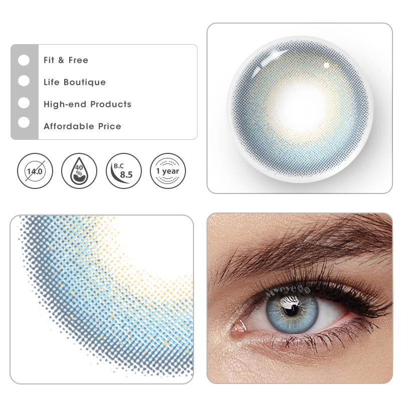 MYEYEBB Dream Bubble Blue Prescription Colored Contact Lenses - image 6