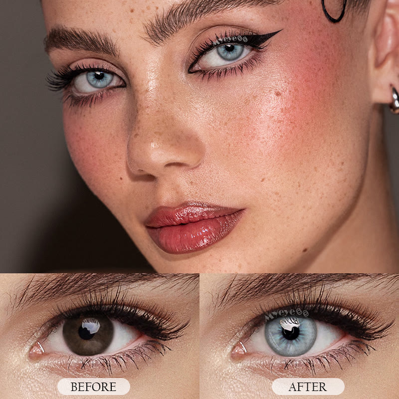 MYEYEBB Starlens Grey Prescription Colored Contact Lenses - image 3