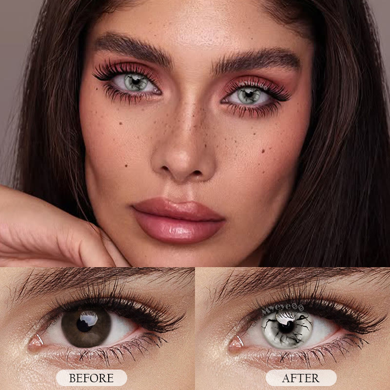 MYEYEBB Ghoul's Veins White Cosplay Colored Contact Lenses丨1 Day - image 7