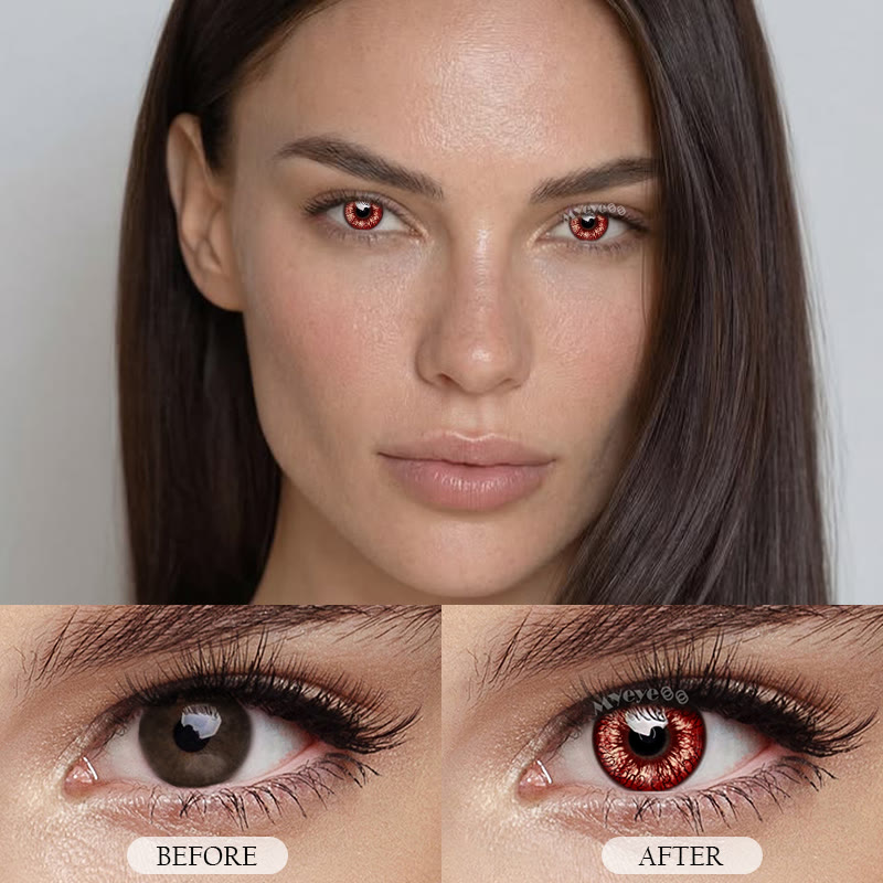 MYEYEBB Blood Pact Red Cosplay Colored Contact Lenses - image 5