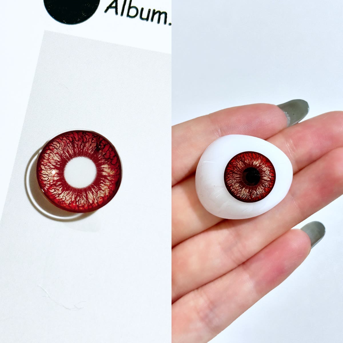 MYEYEBB Blood Pact Red Cosplay Colored Contact Lenses - image 3