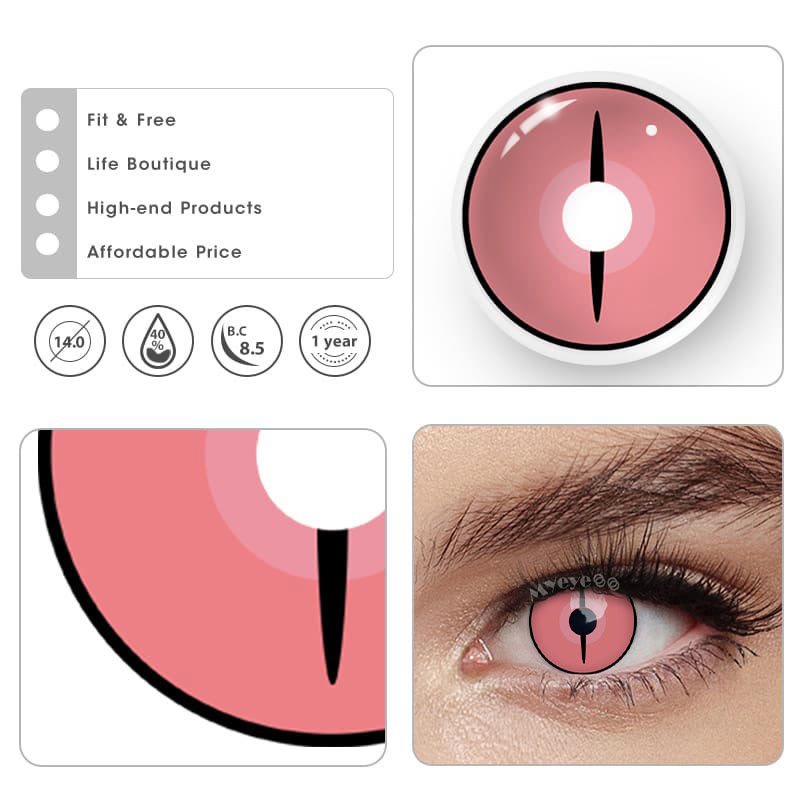 MYEYEBB Blind Kamado Nezuko Ghost Prescription Cosplay Colored Contact Lenses  - image 15