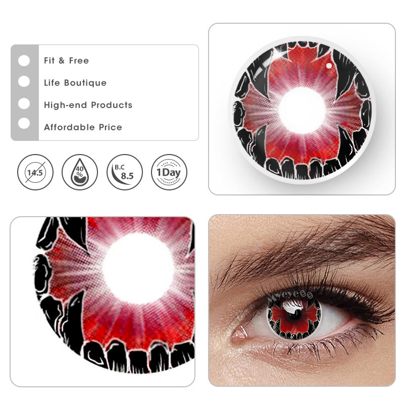 MYEYEBB Shadow Hound Red Cosplay Colored Contact Lenses丨1 Day - image 5
