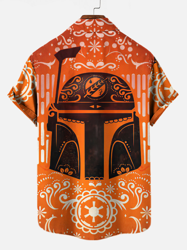 Space Warrior Men's Space War Movie Halloween Short Sleeve Shirt