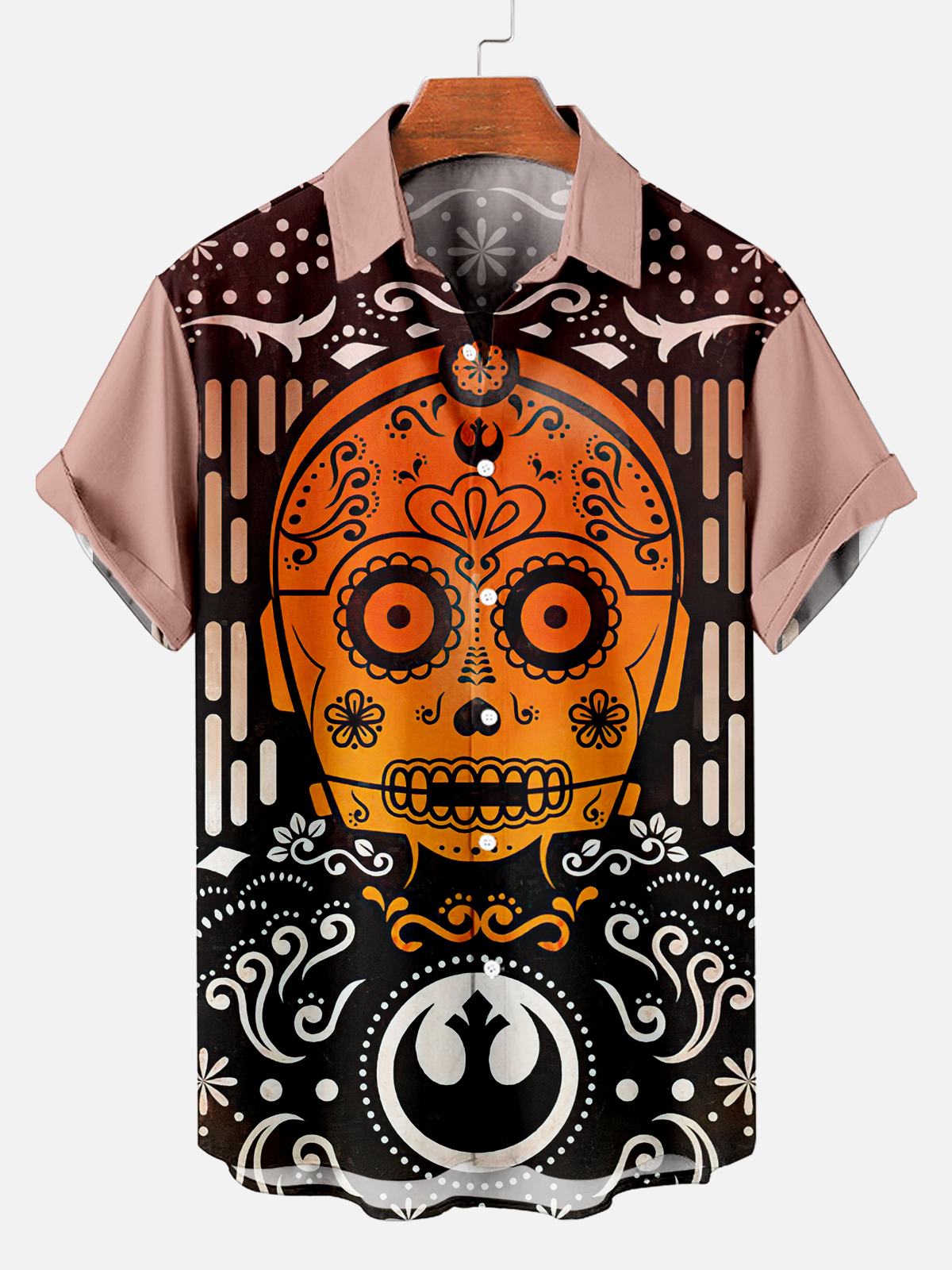 [Copy]Men's Vintage Witch Oil Painting Art Halloween Short Sleeve Shirt