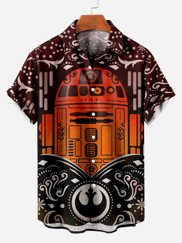 [Copy]Men's Vintage Witch Oil Painting Art Halloween Short Sleeve Shirt