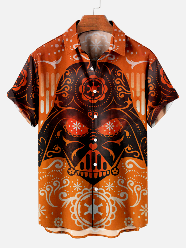 [Copy]Men's Vintage Witch Oil Painting Art Halloween Short Sleeve Shirt