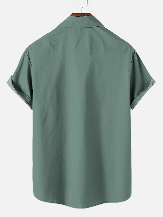 Happy Halloween Men's Space War Movie Short Sleeve Shirt