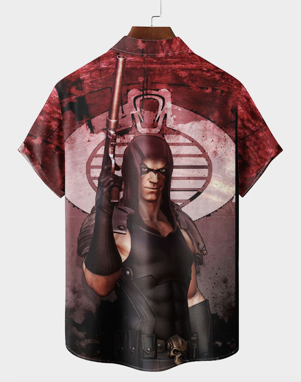Men's Classic Retro War Cartoon Short Sleeve Shirt
