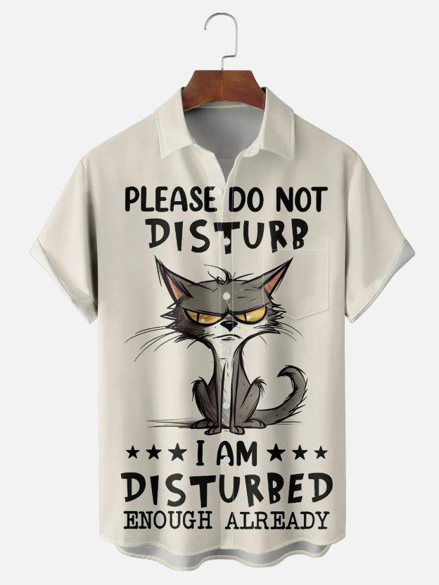 [Copy]Men's Classic Movie Godfather Animal Fun Graphic Short Sleeve Shirt