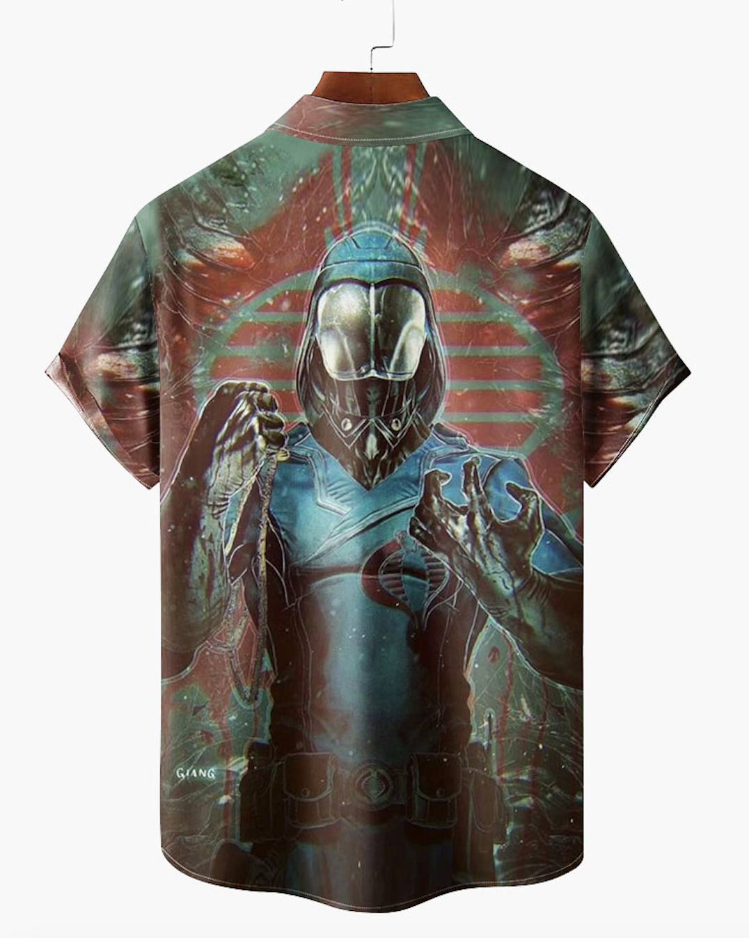 Men's Classic Retro War Cartoon Short Sleeve Shirt