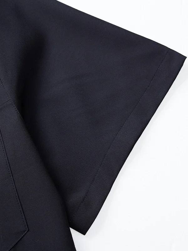 Men's Music Casual Bowling Lapel Short Sleeve Shirt