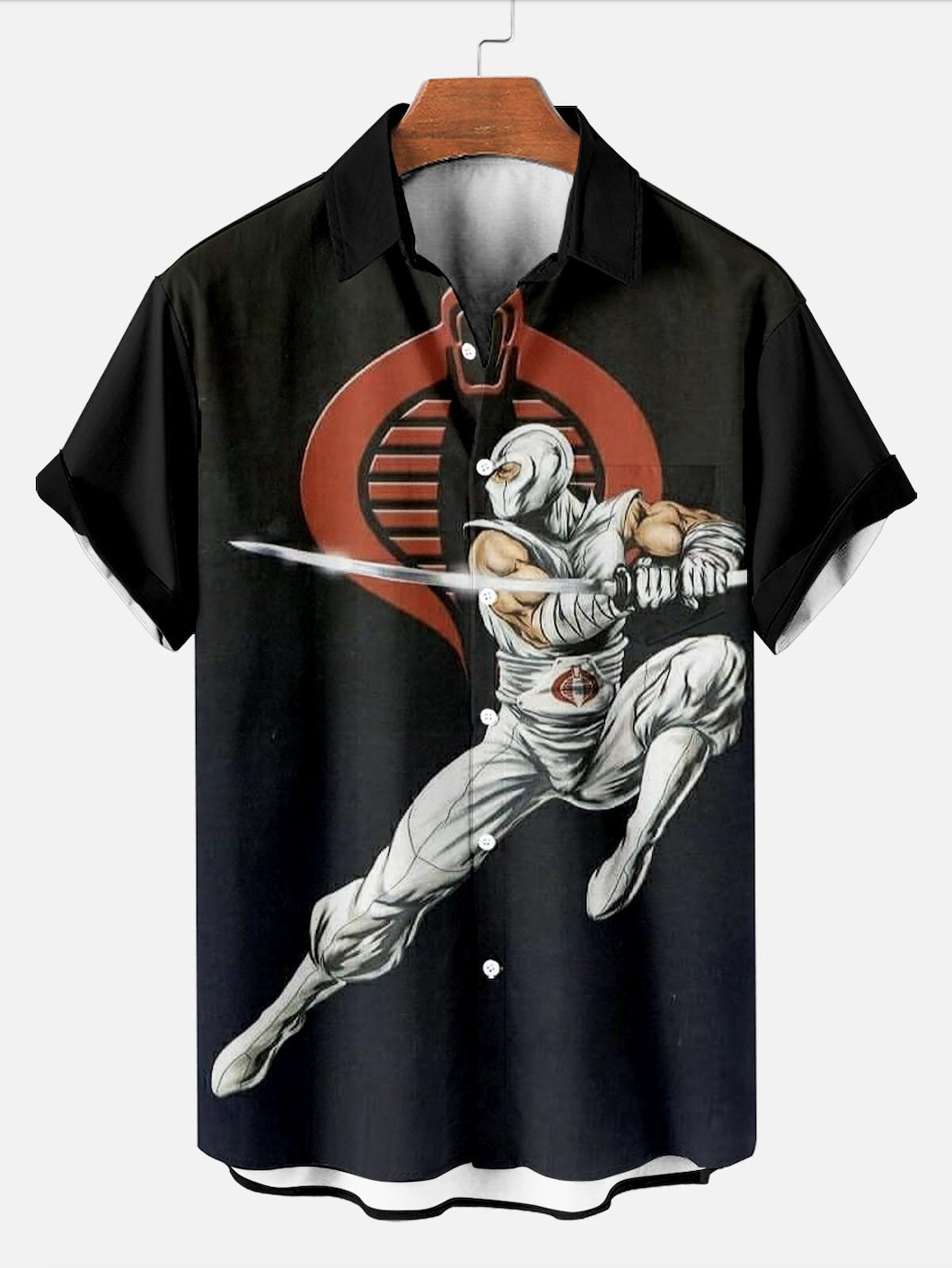 Men's Classic Retro War Cartoon Short Sleeve Shirt