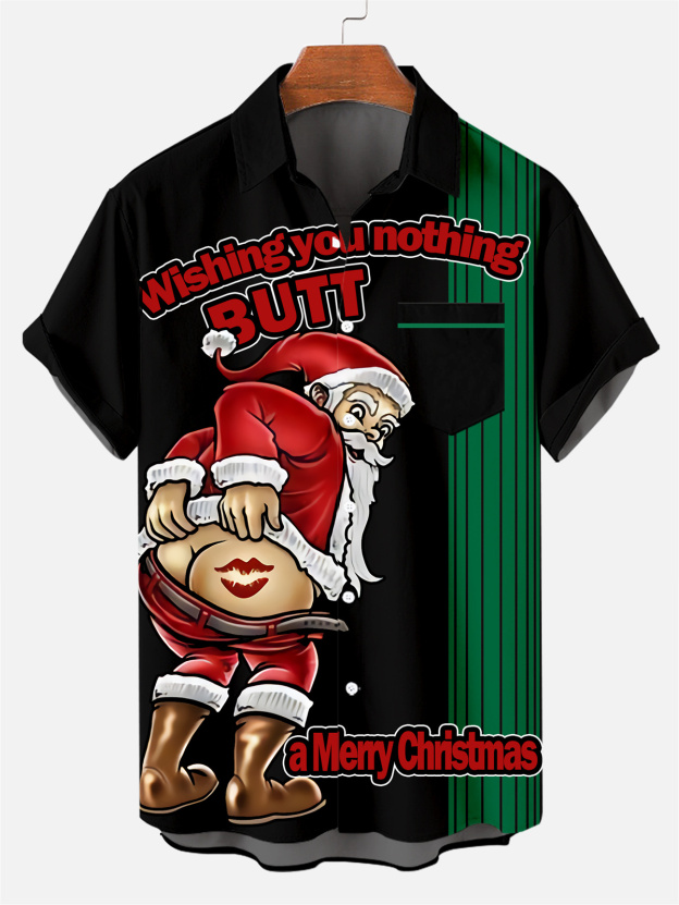Men's Funny Christmas Father Printed Shirt 0368