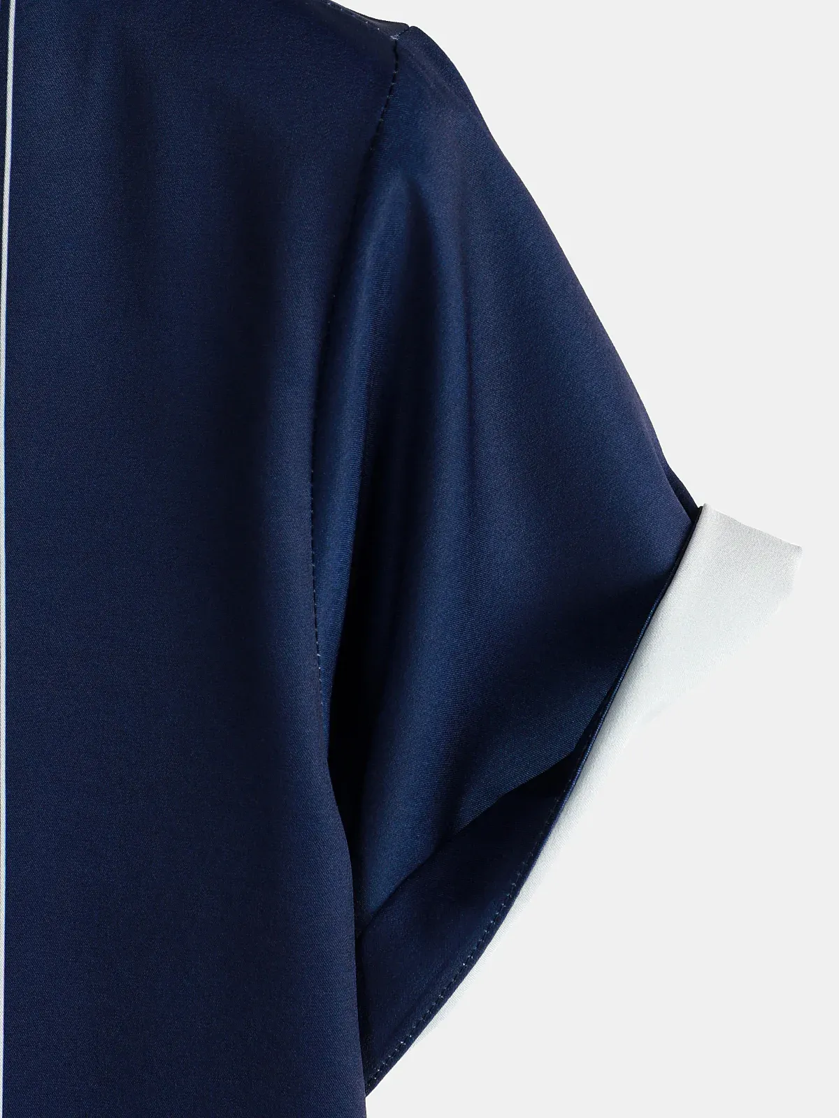 Men's Casual Striped Floral Print Lapel Short Sleeve Shirt